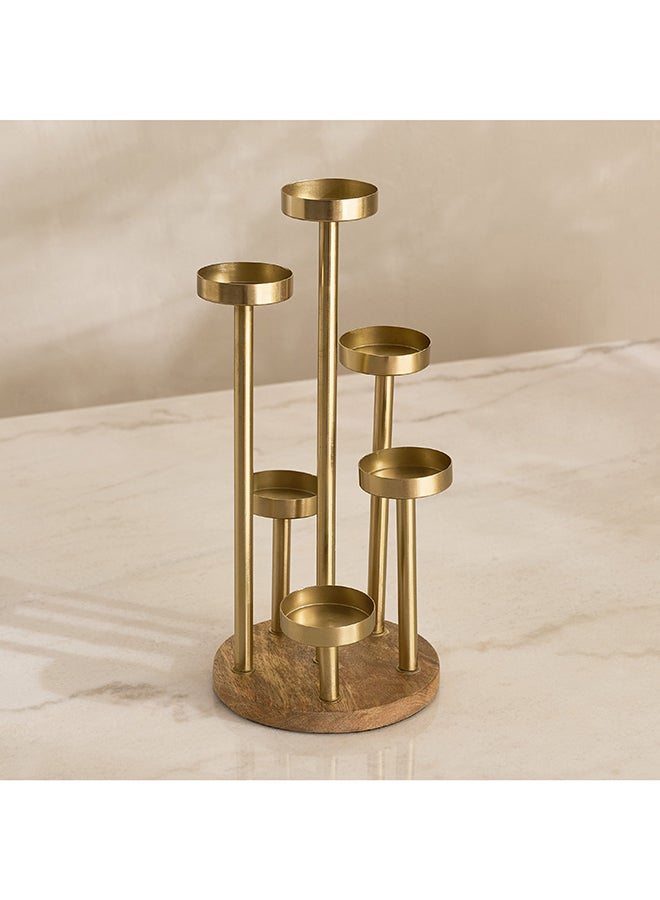 Home Box Gold Decorative Pillar Candle Stand for Home - Image 2